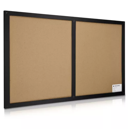Tabla combinata Navaris, magnetica cu creta si pluta, 60x40 cm, multicolor, pluta/MDF