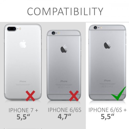 Tok Apple iPhone 6 Plus / iPhone 6s Plus készülékekhez, szilikon, szürke, 40841.43