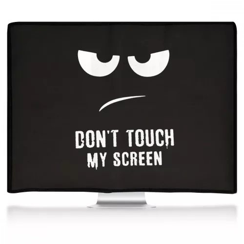 Borító 20-22 hüvelykes monitorhoz, Kwmobile, fekete/fehér, textil, 43617.01