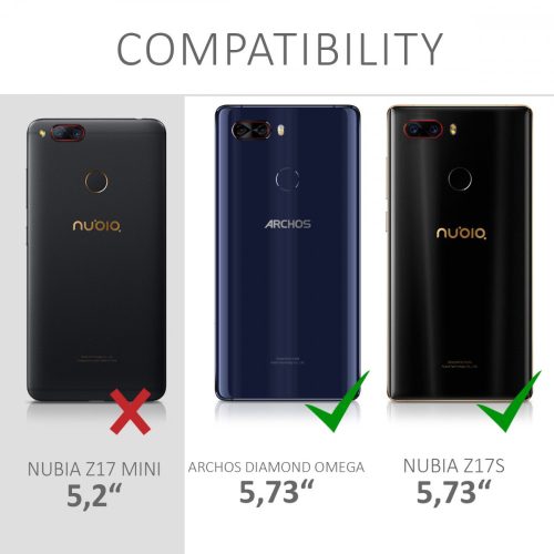 ZTE Nubia Z17S huzat, ökológiai bőr, fekete, 43627.01