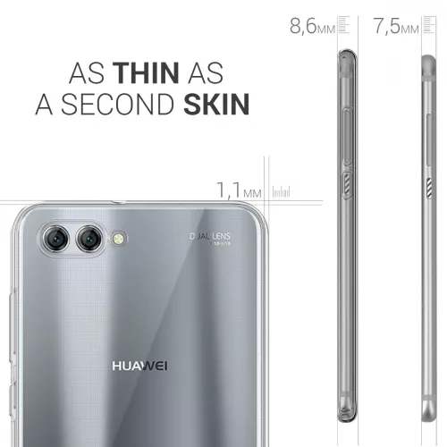 Huawei Nova 2s burkolat, szilikon, átlátszó, 44013.03