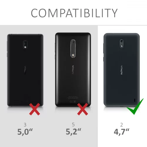 Huzat Nokia 2 telefonhoz, ökológiai bőr, barna, 44513.02