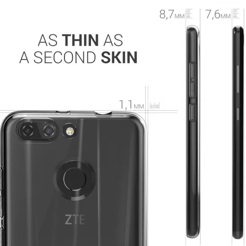 ZTE Blade V9 Vita burkolat, szilikon, átlátszó, 44544.03