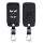 Renault / Dacia autókulcs burkolat - 4 gombos - Keyless Go, ökológiai bőr, fekete, 44637.01