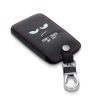 Renault / Dacia autókulcs burkolat - 4 gombos - Keyless Go, ökológiai bőr, fekete, 44637.01
