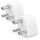 2 db M típusú univerzális utazási adapter készlet, Kwmobile, fehér, műanyag, 44716.03