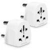 2 db M típusú univerzális utazási adapter készlet, Kwmobile, fehér, műanyag, 44716.03