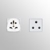 2 db M típusú univerzális utazási adapter készlet, Kwmobile, fehér, műanyag, 44716.03