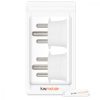 2 db M típusú univerzális utazási adapter készlet, Kwmobile, fehér, műanyag, 44716.03