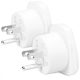 2 db B típusú utazási adapter készlet USA-hoz, Kwmobile, fehér, műanyag, 44716.02