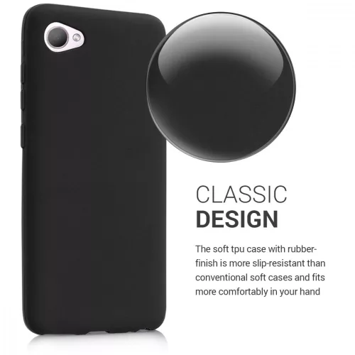HTC Desire 12 burkolat, szilikon, fekete, 44787.47