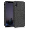 Apple iPhone X / iPhone XS tok, textil, fekete, 43479.01