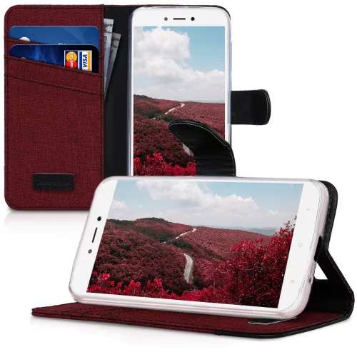 Xiaomi Redmi 5A tok, textil, piros, 43842.20