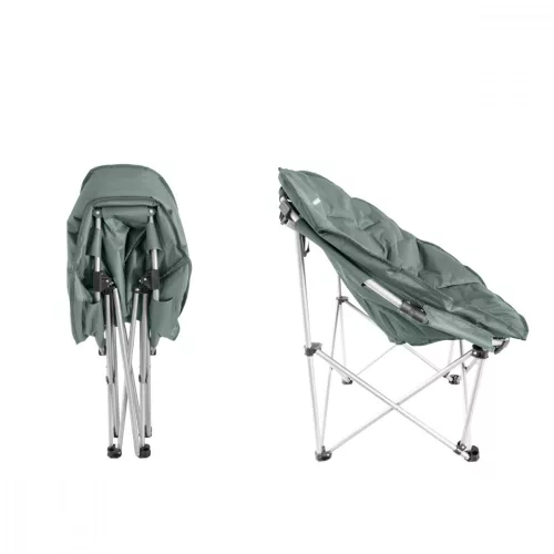 Navaris összecsukható kültéri szék, 150 kg-ig tart, párnázott, szürke, 45134.1.22