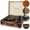 Pick-up Retro Case Navaris, lemezjátszó, beépített hangszórók, RCA, 3,5 mm, AUX, USB port PC-hez, 3 sebesség, 45272.01
