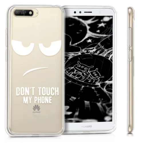 Huawei Y6 (2018) tok, szilikon, fehér, 44877.03