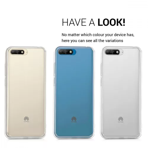 Huawei Y6 (2018) tok, szilikon, fehér, 44877.03