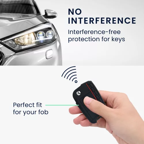 Autókulcs fedél VW-hez - 3 gombos, szilikon, fekete, 42888.09