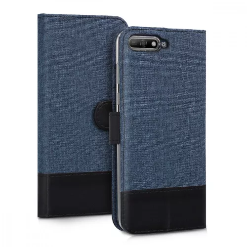 Huawei Y6 (2018) tok, textil, kék, 44880.03