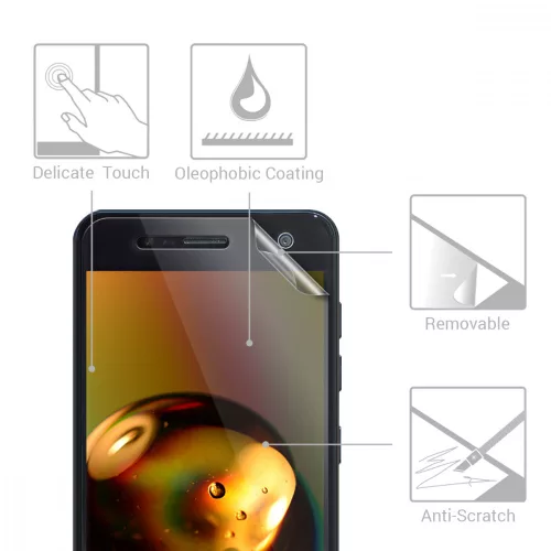 3 db védőfólia készlet ZTE Blade V8 Mini, Kwmobile, elülső, átlátszó, 45581.1 készülékhez