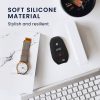 Peugeot / Citroen autókulcs burkolat - 3 gombos - Keyless Go, szilikon, fekete, 45654.01