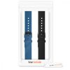 2 db pánt készlet Samsung Gear Fit2 / Gear Fit 2 Pro készülékhez, kwmobile, szilikon, kék/fekete, 38830.04