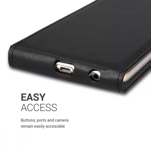 Samsung Galaxy A6 Plus tok, ökológiai bőr, fekete, 45882.01