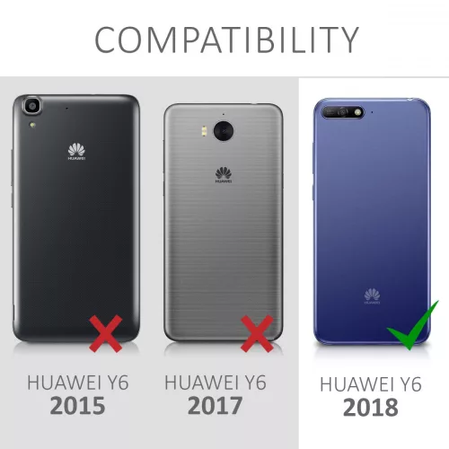 Huawei Y6 (2018) tok, Eco-bőr, fekete, 45923.03