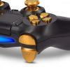 Gombkészlet PlayStation 4 Pro/PS4 vékony kontrollerhez, Kwmobile, arany, alumínium, 46055.21