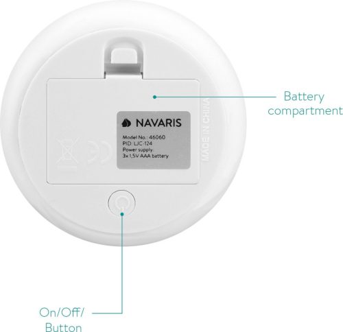 Szilikon LED éjszakai lámpa - XS Cat, Navaris, fehér, 46060.01