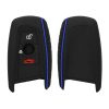 BMW autókulcs burkolat - 3 gombos - Keyless Go, szilikon, fekete, 46209.04