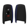 BMW autókulcs burkolat - 3 gombos - Keyless Go, szilikon, fekete, 46209.04