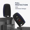 BMW autókulcs burkolat - 3 gombos - Keyless Go, szilikon, fekete, 46209.04