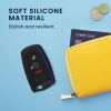 BMW autókulcs burkolat - 3 gombos - Keyless Go, szilikon, fekete, 46209.04