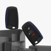 BMW autókulcs burkolat - 3 gombos - Keyless Go, szilikon, fekete, 46209.04