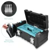 Cutie scule Navaris 20 inch, 51x23x21 cm, 23L, inchidere metal, 2 organizatoare laterale, negru, metal