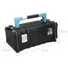 Cutie scule Navaris 20 inch, 51x23x21 cm, 23L, inchidere metal, 2 organizatoare laterale, negru, metal