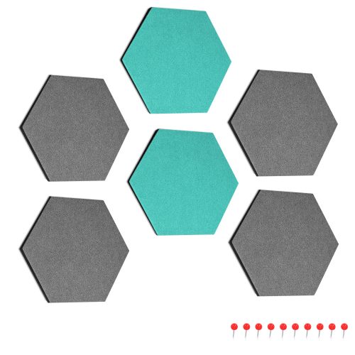 6 db Navaris hatszögletű parafa panelből álló készlet, 15 x 17 cm, 10 tű, 46230.01