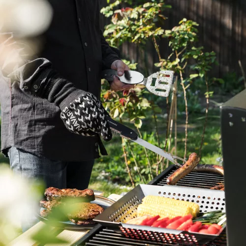 Navaris rozsdamentes acél grill edénykészlet, 5 db szerszám, 46478.01