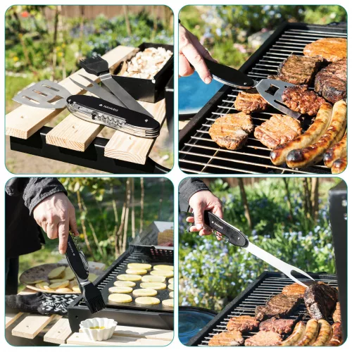 Navaris rozsdamentes acél grill edénykészlet, 5 db szerszám, 46478.01