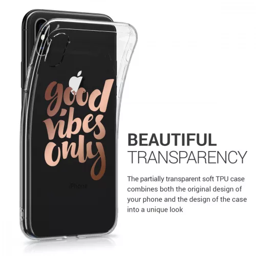 Apple iPhone X / iPhone XS tok, szilikon, rózsaszín, 42505.18