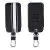 Renault / Dacia autókulcs burkolat - 4 gombos - Keyless Go, Eco-bőr, fekete, 44637.11