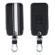 Renault / Dacia autókulcs burkolat - 4 gombos - Keyless Go, Eco-bőr, fekete, 44637.11