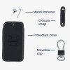 Renault / Dacia autókulcs burkolat - 4 gombos - Keyless Go, Eco-bőr, fekete, 44637.11