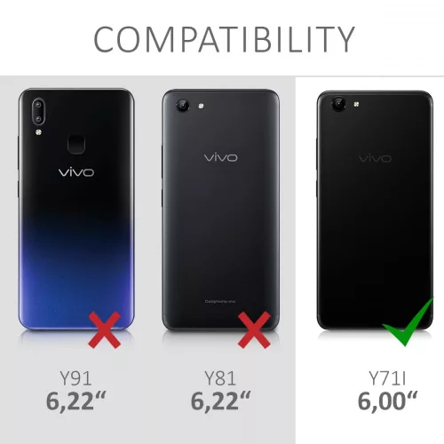 Vivo Y71i tok, szilikon, rózsaszín, 47265.01