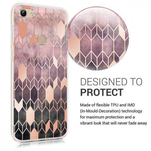 Vivo Y81 tok, szilikon, rózsaszín, 47263.01