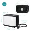 Toaster Navaris 2 felii, 1000W, reglaj rumenire, functie reincalzire, alb, plastic