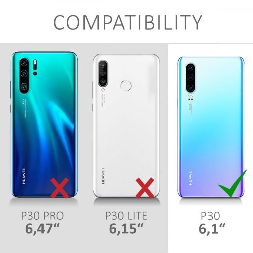 Huawei P30 huzat, textil, szürke, 47417.01