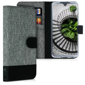   Motorola Moto G7 / Moto G7 Plus burkolat, textil, szürke, 47487.01