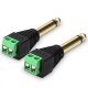 2 db audio/video adapter készlet 2 pólusú 3,5 mm-es, Kwmobile, fekete/zöld, fém, 45685.07